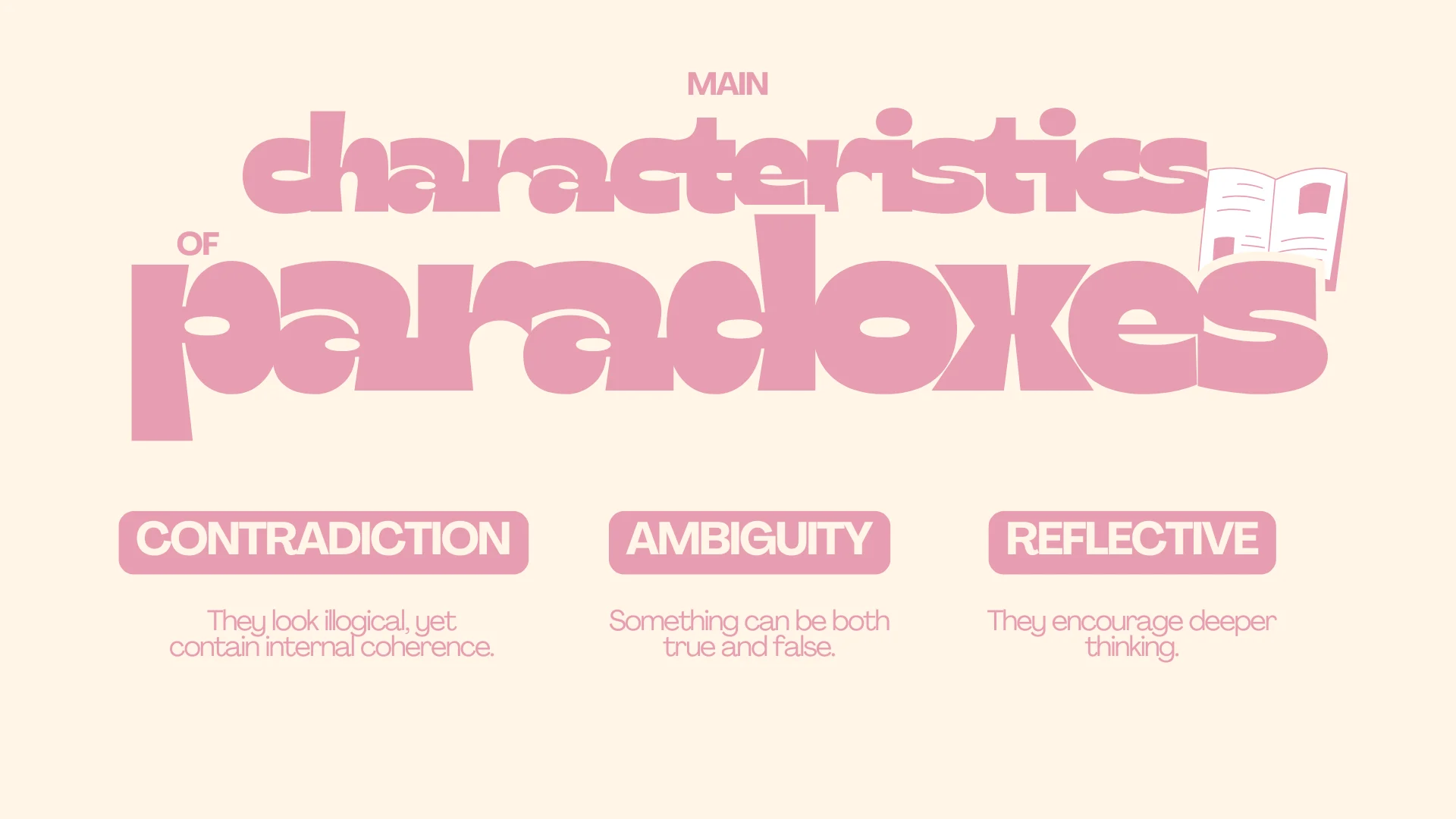 Three characteristics of the paradox