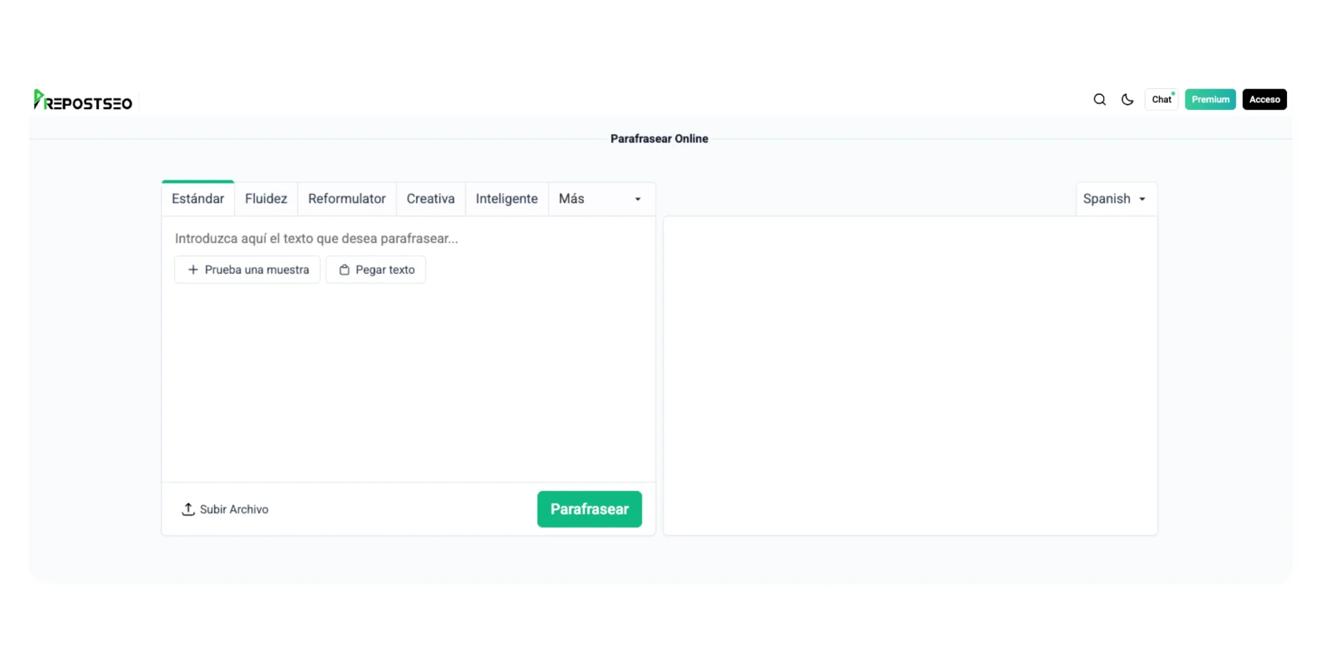 Captura de pantalla de PrepostSEO
