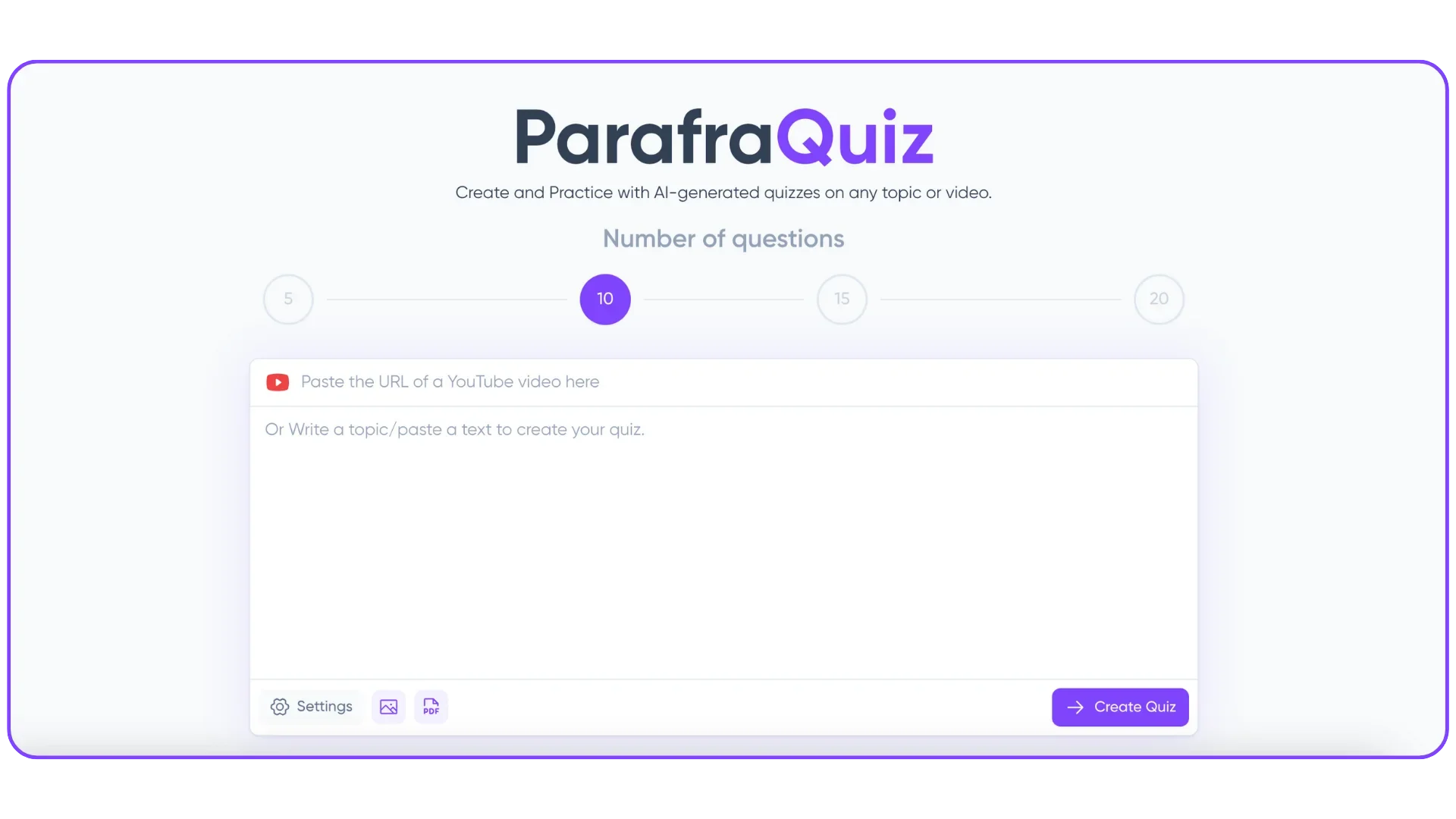 Screenshot of ParafraQuiz
