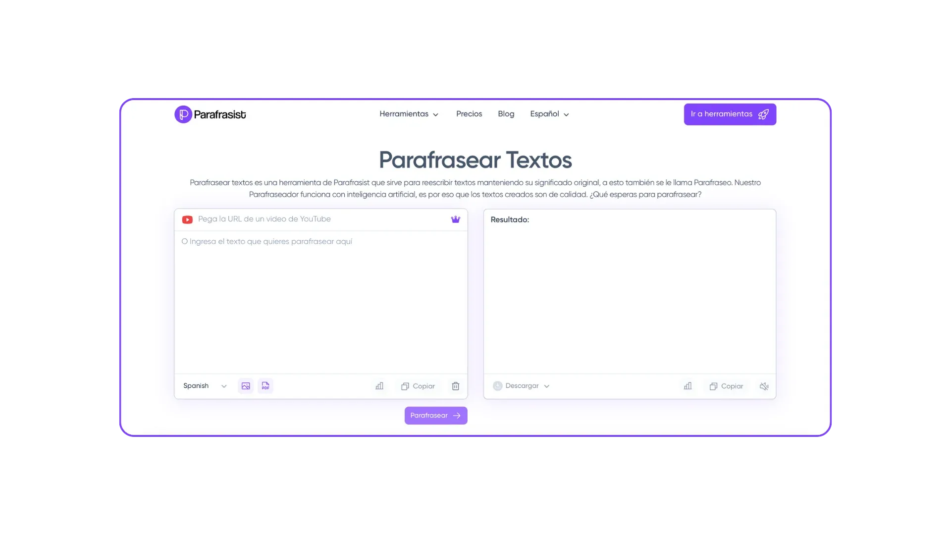 Parafrasist's paraphrasing tool